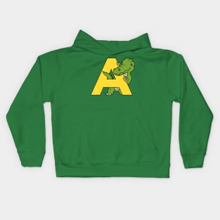 Letter A with Aligator Kids Hoodie